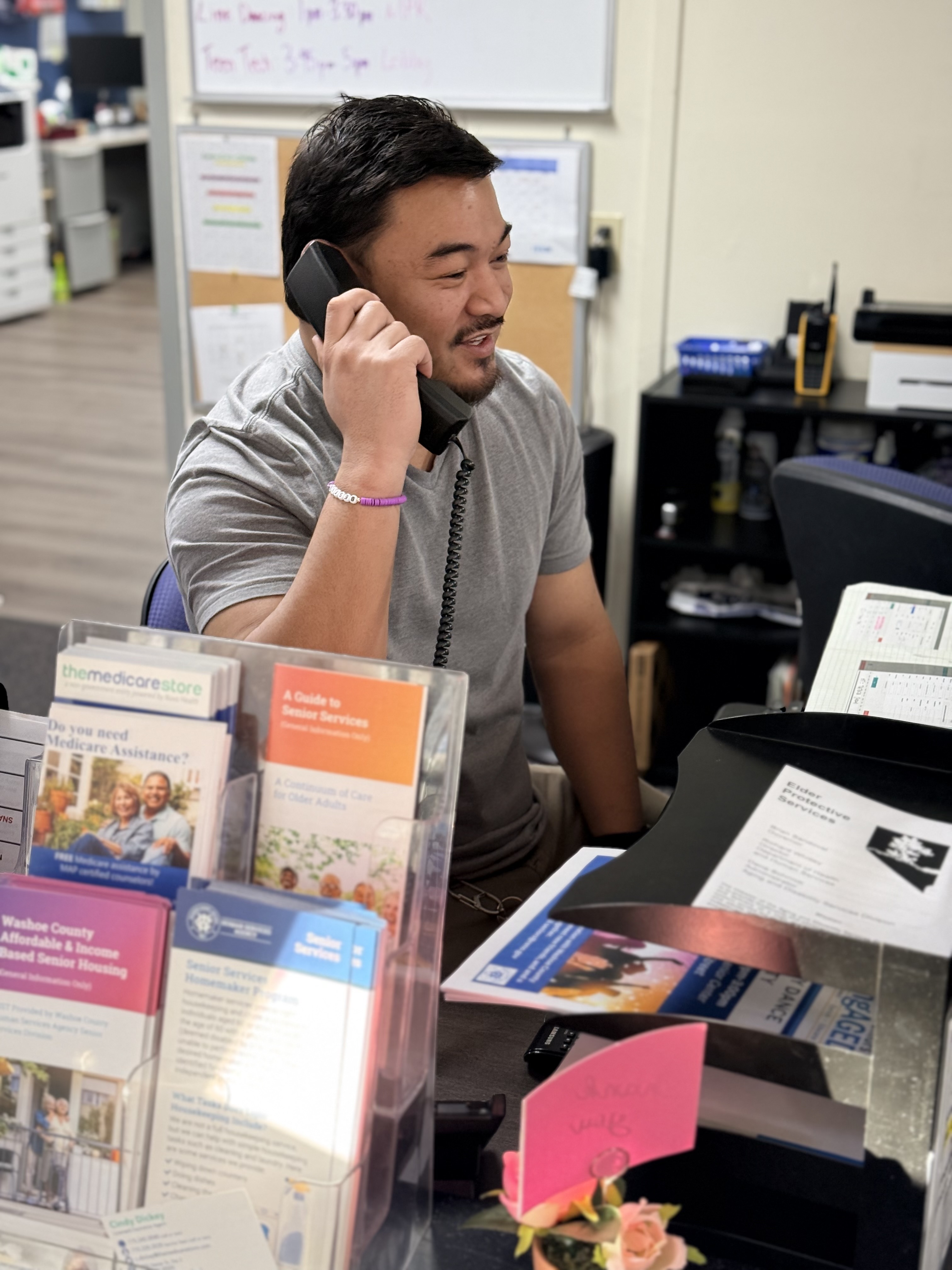 Image of a worker making a phone call